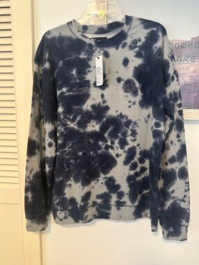 NWT Size Medium Original Use “Slow Down and Enjoy” Blue Tie Dye Sweatshirt